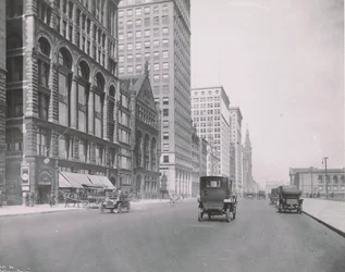 Vista de Michigan Avenue, Chicago, al norte desde Congress, 1911